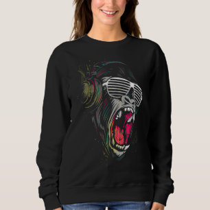 Gorilla Monkey Ape Hoofdtelefoon Trui