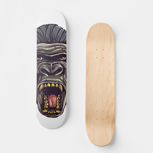 Gorilla Monkey Face Skateboard Deck (Voorkant)
