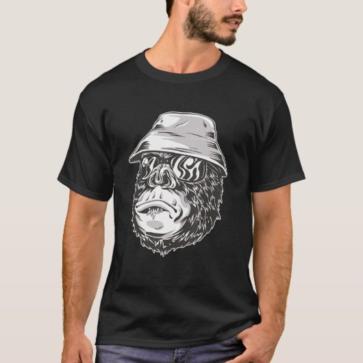 Gorilla Monkey Fisherman Monkey Gorilla Children T-shirt (Voorkant)