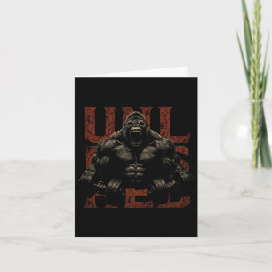 Gorilla Monkey Gym Draag Bodybuilding Workout Moti Kaart