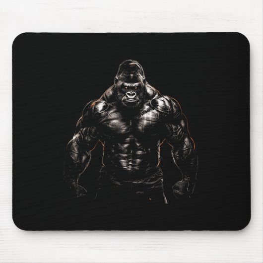 Gorilla Monkey Gym Draag Bodybuilding Workout Moti Muismat (Voorkant)