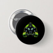 Gorilla Monkey Gym Wear Bodybuilding Workout Motiv Ronde Button 5,7 Cm (Voorkant /achterkant)