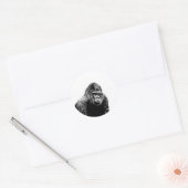 Gorilla Monkey Illustration Oerwoud safari animals Ronde Sticker (Envelop)