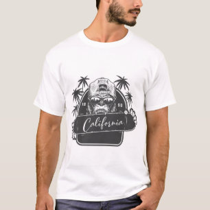 Gorilla Monkey Lover California, , Retro T-shirt
