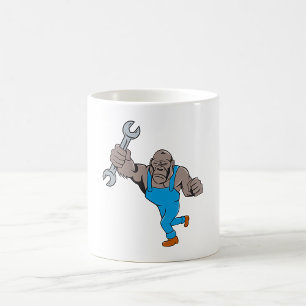 Gorilla monteur met sleutel koffiemok