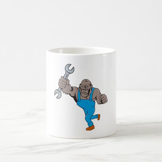 Gorilla monteur met sleutel koffiemok