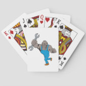 Gorilla monteur met sleutel pokerkaarten (Achterkant)
