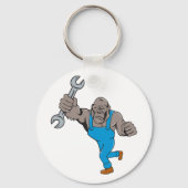 Gorilla monteur met sleutel sleutelhanger (Achterkant)