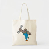 Gorilla monteur met sleutel tote bag (Voorkant)