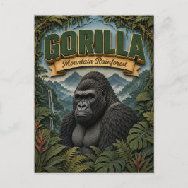 Gorilla Mountain Rainforest POPCUT Briefkaart
