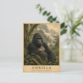 Gorilla Mountain Regenwoud VINTAGE Briefkaart (Staand voorkant)