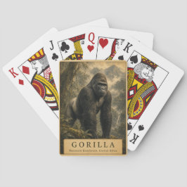 Gorilla Mountain Regenwoud VINTAGE Pokerkaarten