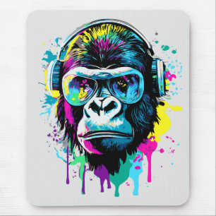 Gorilla Muismat - Gorilla Head Mousepad