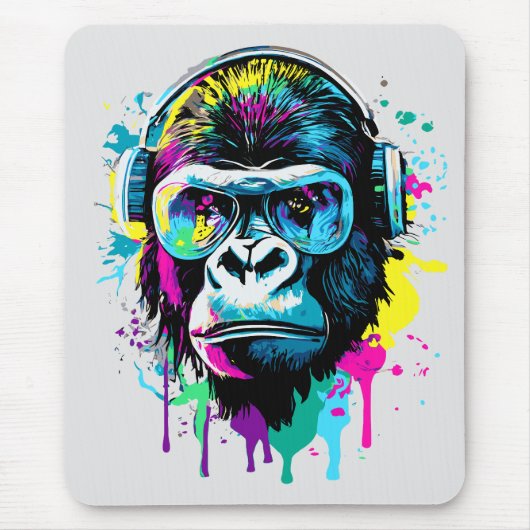 Gorilla Muismat - Gorilla Head Mousepad (Voorkant)
