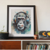 Gorilla Music Factory Hoofdtelefoon Poster