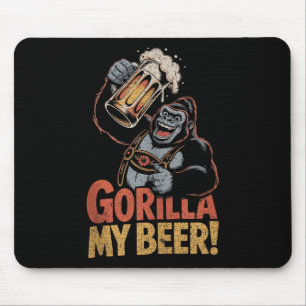 Gorilla My Beer Funny Ape Stein Party Animal Tank Muismat