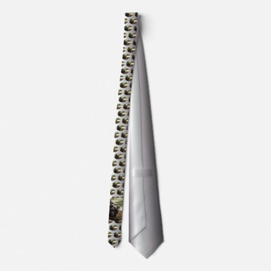 Gorilla neemt de tablet in stropdas (Achterkant)