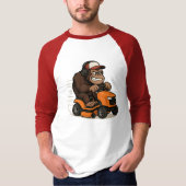 Gorilla op een grasmaaier T-shirt (Voorkant)