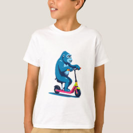 Gorilla op een Kinderen scooter – Grappig Kinder T T-shirt