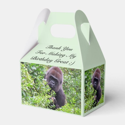 Gorilla Party Favor Box Bedankdoosjes (Achterkant)