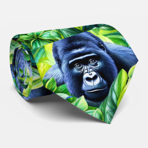Gorilla Pattern Stropdas
