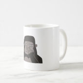 Gorilla picking neus met middelvinger doedel koffiemok (Voorkant rechts)