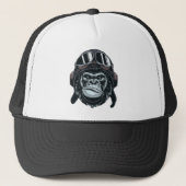 Gorilla Pilot Trucker Hat Pet (Voorkant)