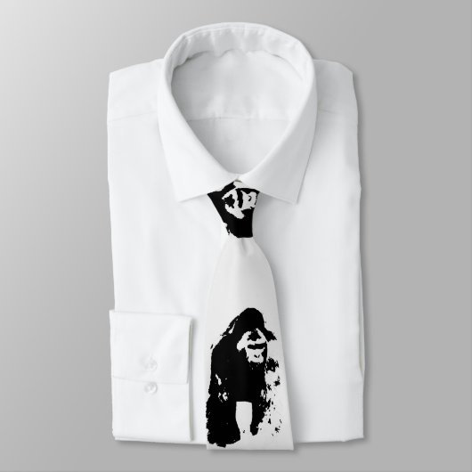 Gorilla Pop Art Aangepaste Stropdassen (Gebonden)