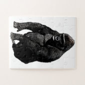 Gorilla Pop Art Black en White Legpuzzel (Horizontaal)
