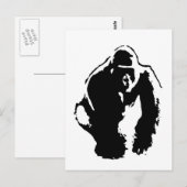 Gorilla Pop Art Briefkaart (Voorkant / Achterkant)