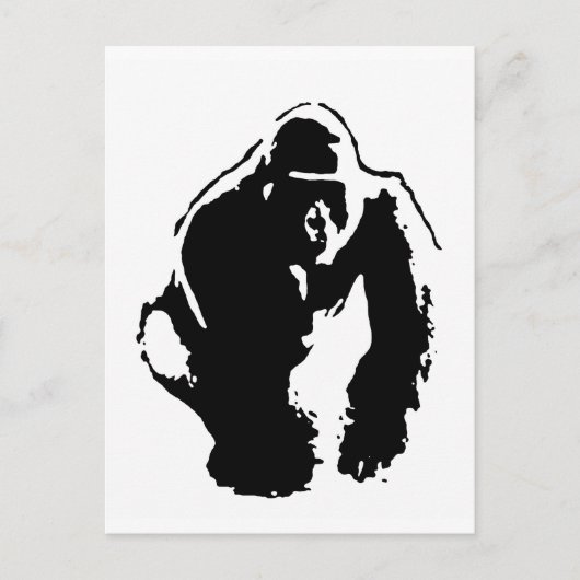 Gorilla Pop Art Briefkaart (Voorkant)