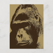 Gorilla Pop Art Briefkaart (Voorkant)