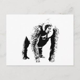 Gorilla Pop Art Briefkaart