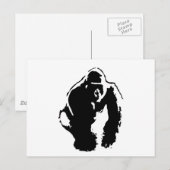 Gorilla Pop Art Briefkaart (Voorkant / Achterkant)