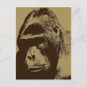 Gorilla Pop Art Briefkaart (Voorkant)