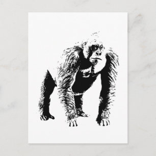 Gorilla Pop Art Briefkaart