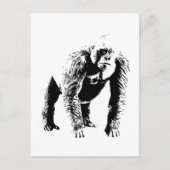 Gorilla Pop Art Briefkaart (Voorkant)