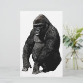 Gorilla Pop Art Briefpapier (Staand voorkant)