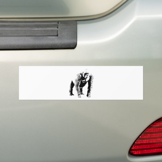 Gorilla Pop Art Bumpersticker (Op auto)