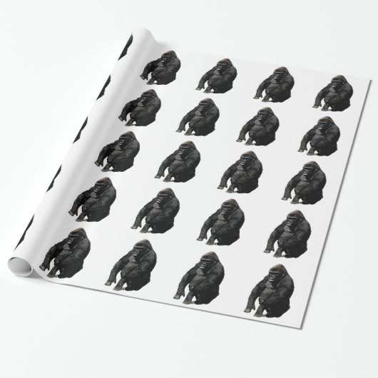 Gorilla Pop Art Cadeaupapier (Uitgerold)