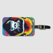 Gorilla Pop Art Cartoon Tekening Bagagelabel (Voorkant (horizontaal))