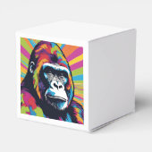 Gorilla Pop Art Cartoon Tekening Bedankdoosjes (Achterkant)