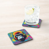 Gorilla Pop Art Cartoon Tekening Bier Onderzetter (Rechterzijde)