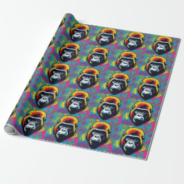 Gorilla Pop Art Cartoon Tekening Cadeaupapier