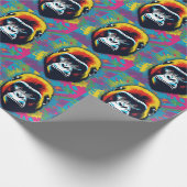 Gorilla Pop Art Cartoon Tekening Cadeaupapier (Hoek)