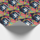Gorilla Pop Art Cartoon Tekening Cadeaupapier (Hoek)