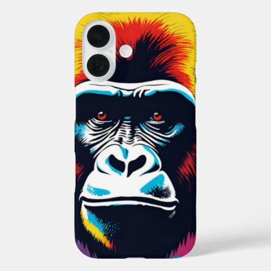 Gorilla Pop Art Cartoon Tekening Case-Mate iPhone Case (Achterkant)