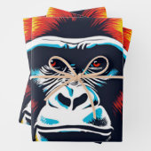 Gorilla Pop Art Cartoon Tekening Inpakpapier Vel (In situ)