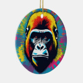 Gorilla Pop Art Cartoon Tekening Keramisch Ornament (Rechts)