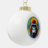 Gorilla Pop Art Cartoon Tekening Keramische Bal Ornament (Links)